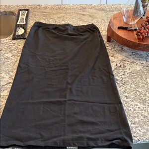 Zara Black Elastic-Waist Pencil Skirt
